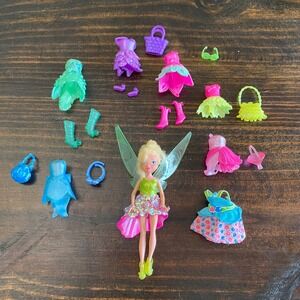 Disney Fairy Jakks Pacific Tinkerbell Doll Lot Dresses Polly 5"